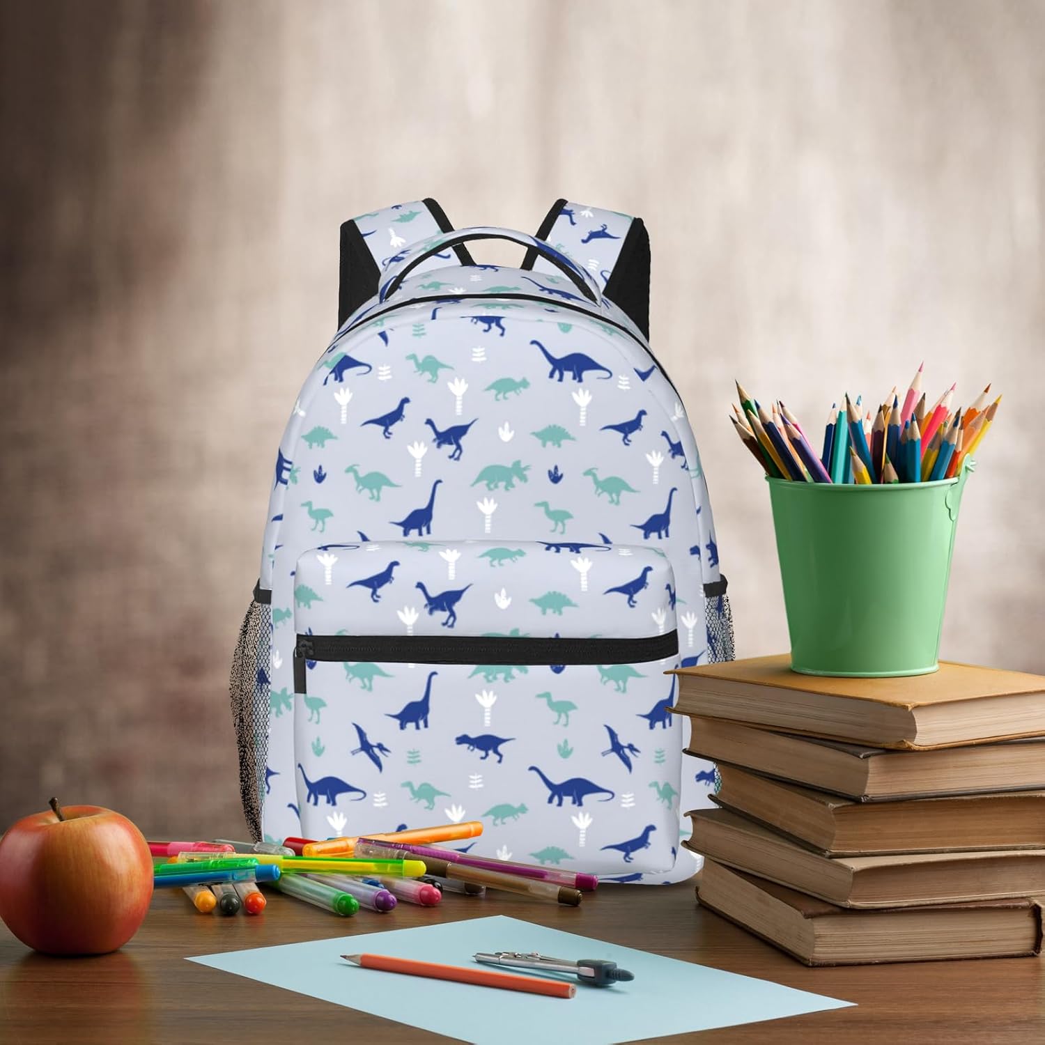 Dinosaur Backpack for Kids Boys Girls, Lightweight School Bookbag with Multiple Compartments, Simple Modern Waterproof Durable Kids' Backpack for Age 5-12, for School & Outdoor Activities - Image 7