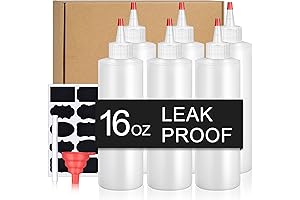 Squeeze Bottles, 16 OZ Plastic Sauce Squeeze Bottles for Hair Color Mixing