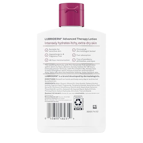 Miniatura 8 de Lubriderm Advanced Therapy Loción hidratante sin fragancia con vitaminas E y provitamina B5 hidratación intensa para piel extra seca fórmula no