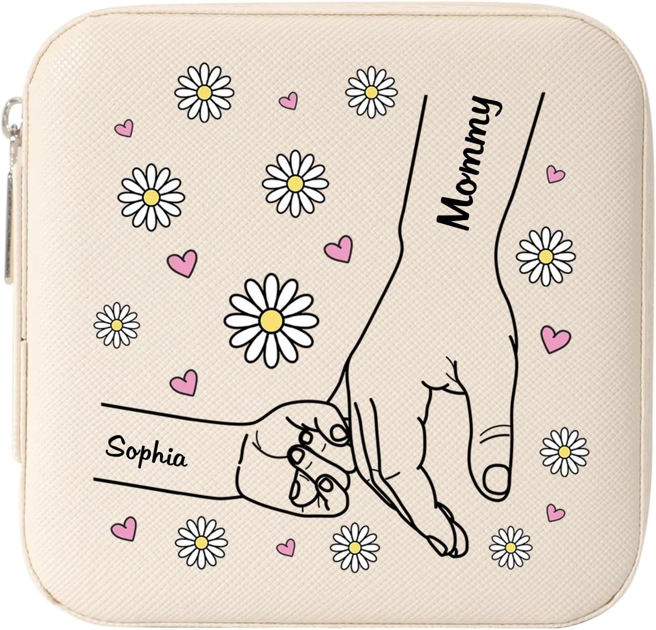 Personalized Jewelry Box for Mom, Custom Engraved Keepsake Box with Kids Names, Mommy Gift for Women, Mother’s Day, Birthday, Christmas, Anniversary, Custom Storage Jewelry Box