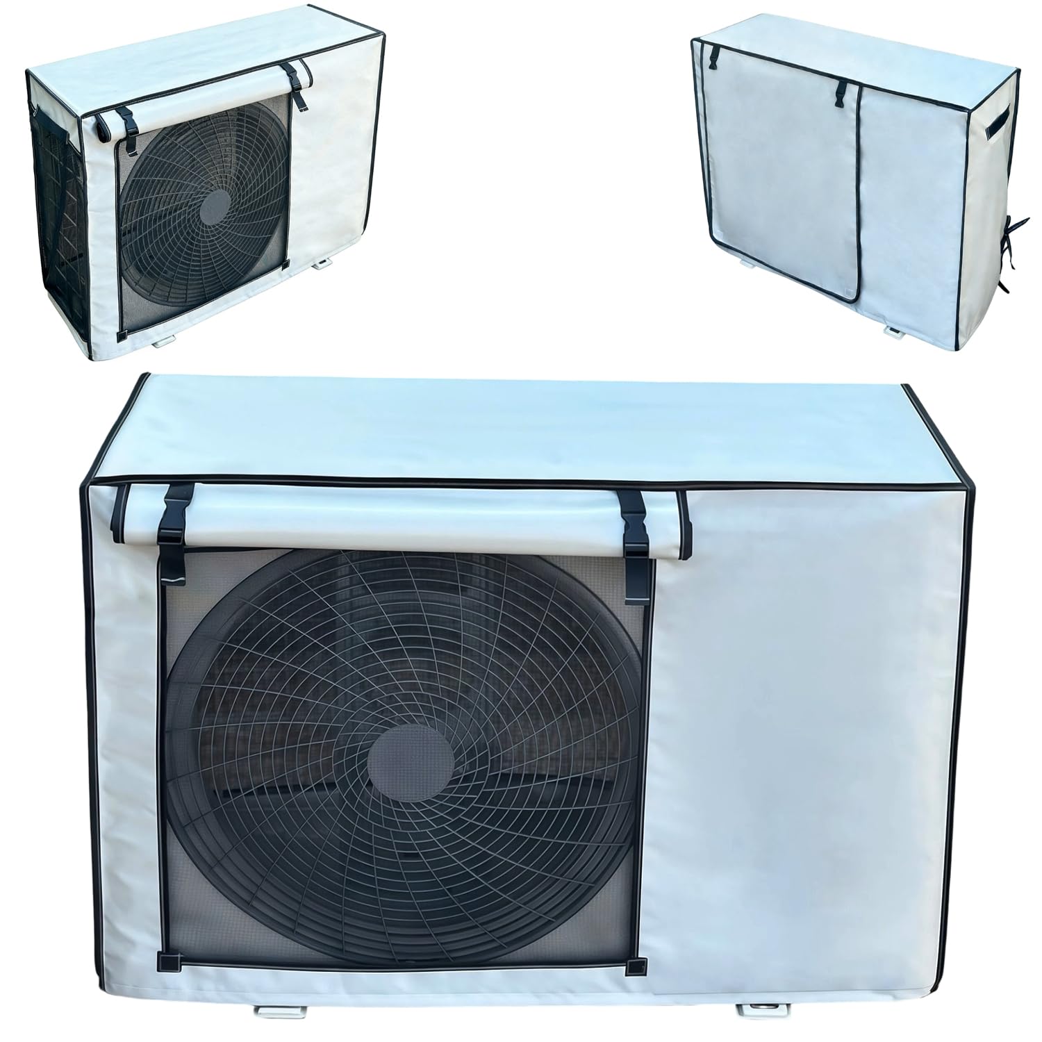 housse climatiseur extérieur, couverture universelle de 74x54x26 cm, étanche et anti-poussière, adaptée aux climatiseurs ainsi qu'aux pompes à chaleur.