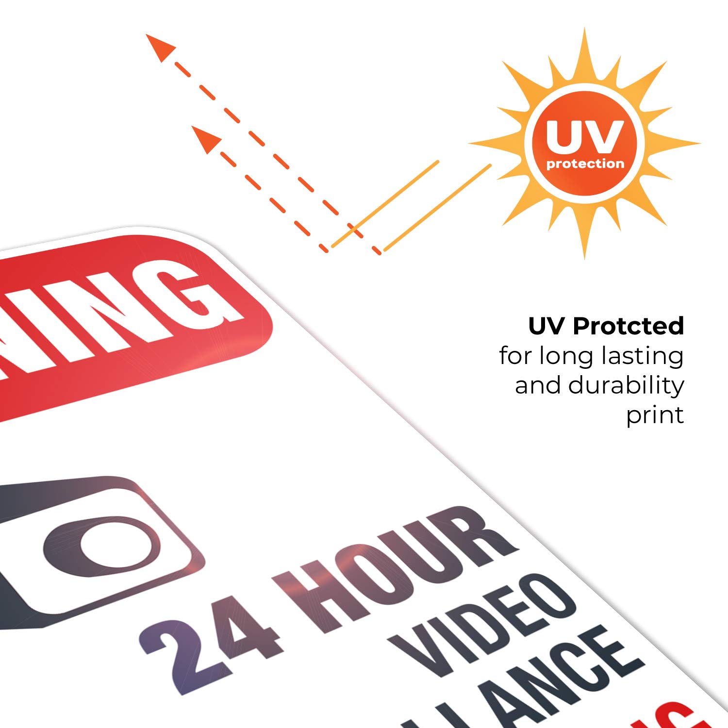 Video Surveillance Sign, 12x18 Inches, Rust Free .063 Aluminum, Fade Resistant, Made in USA
