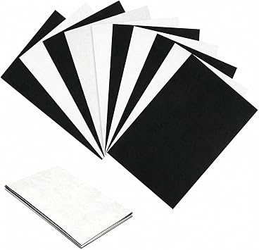 Ymapinc 10PCS Felt Fabric Sheets - 11.69 x 7.80 Inch Black & White
