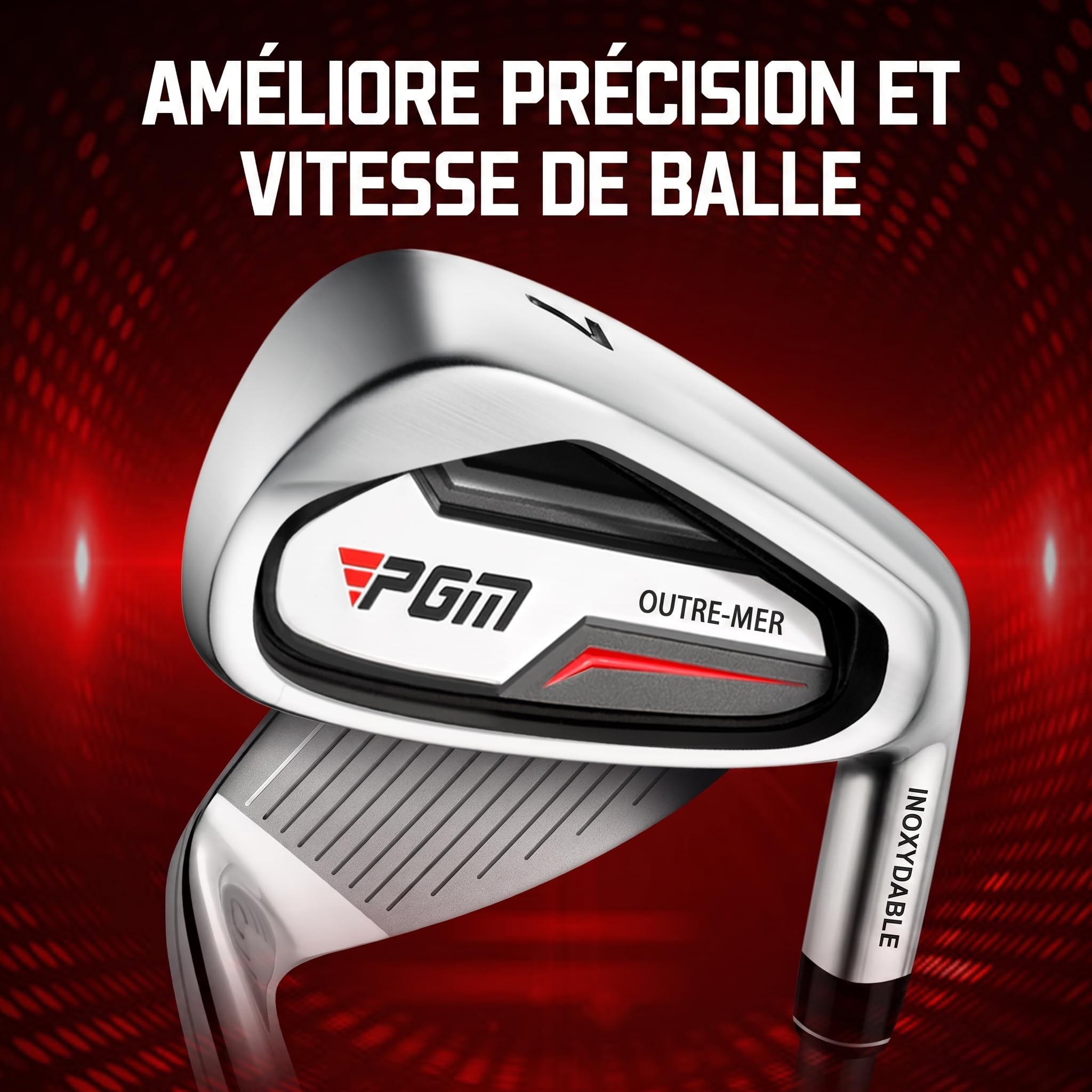 PGM Ensemble de clubs de golf pour homme avec 12 clubs – 4 bois (#1, 3, 5, 4H), 7 fers (#5, 6, 7, 8, 9, PW, SW) et 1 putter – Sac de support de golf