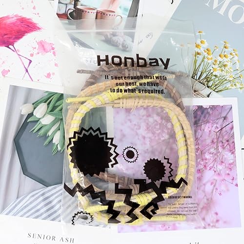 Miniatura 7 de Honbay Mango de metal de ratán para tetera, 6 piezas, mango flexible en forma de U para tetera de cerámica y cerámica (3 colores)