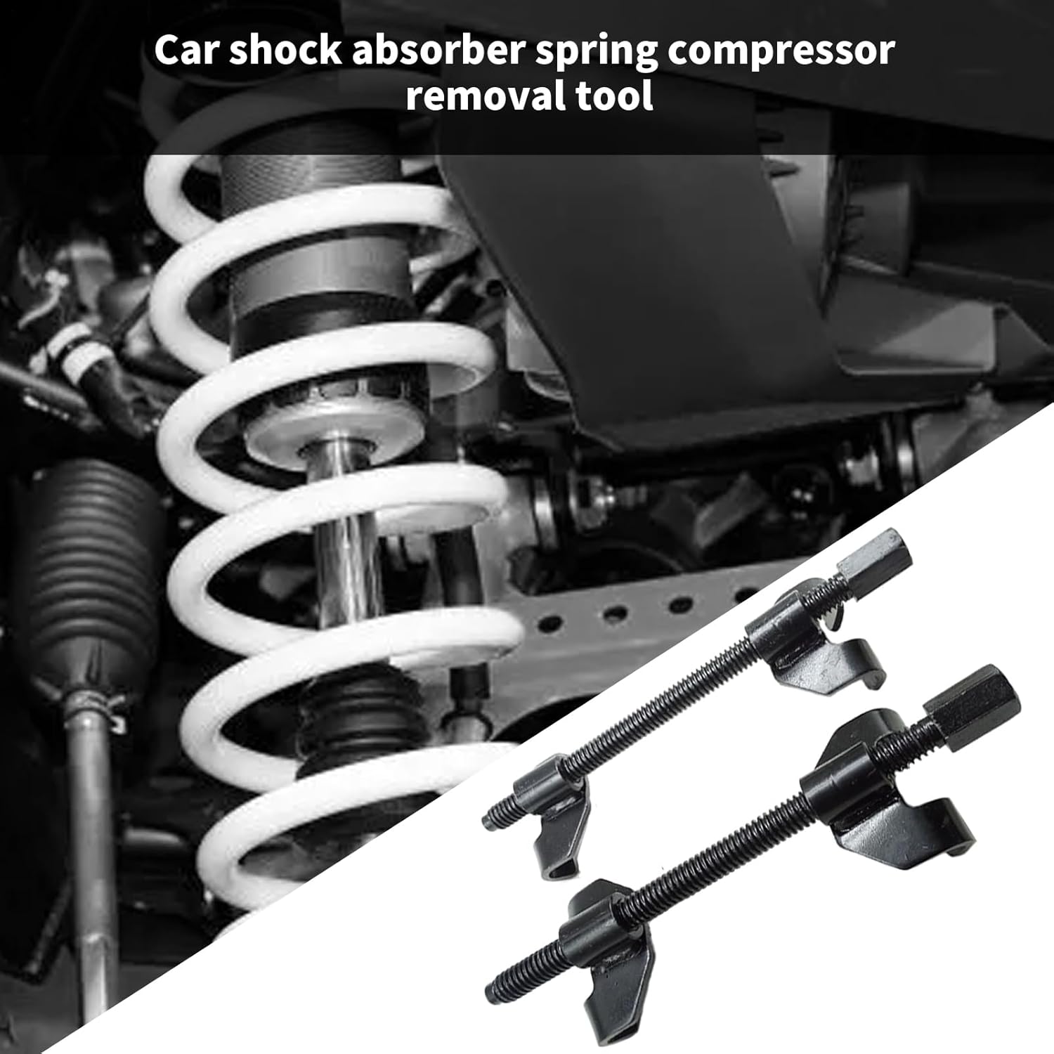 2PCS Strut Spring Compressor Tool, Automotive Suspension Coil Spring Compressor, Strut Remover Installer Suspension Clamp Tools, 280MM/380MM