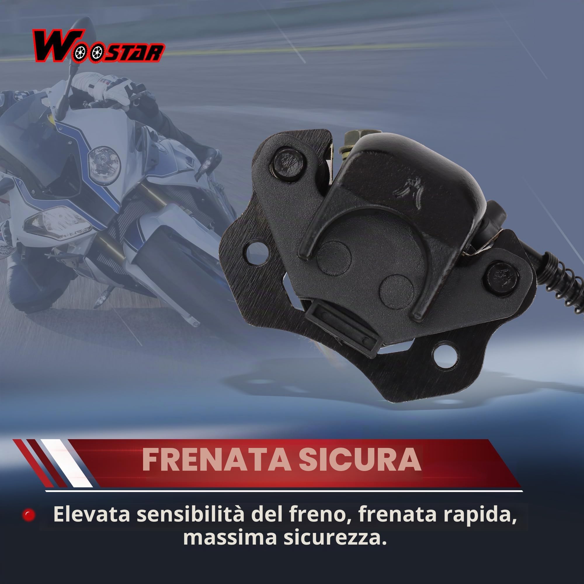 WOOSTAR Sinistra Pinza del Cilindro Principale del Freno Idraulico Sostituzione per Taotao Sunl Baja 50cc 70cc 90cc 110cc 125cc 150cc 200cc 250cc Quad Cinese ATV