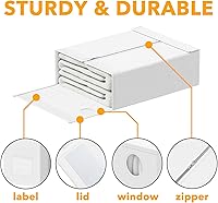 Vista 6 de SpaceAid 8 Pack Bed Sheet Organizers and Storage, Foldable Organizer for Linen Closet, Sheets Set Folder Keeper with Window XL (Queen & King Size)