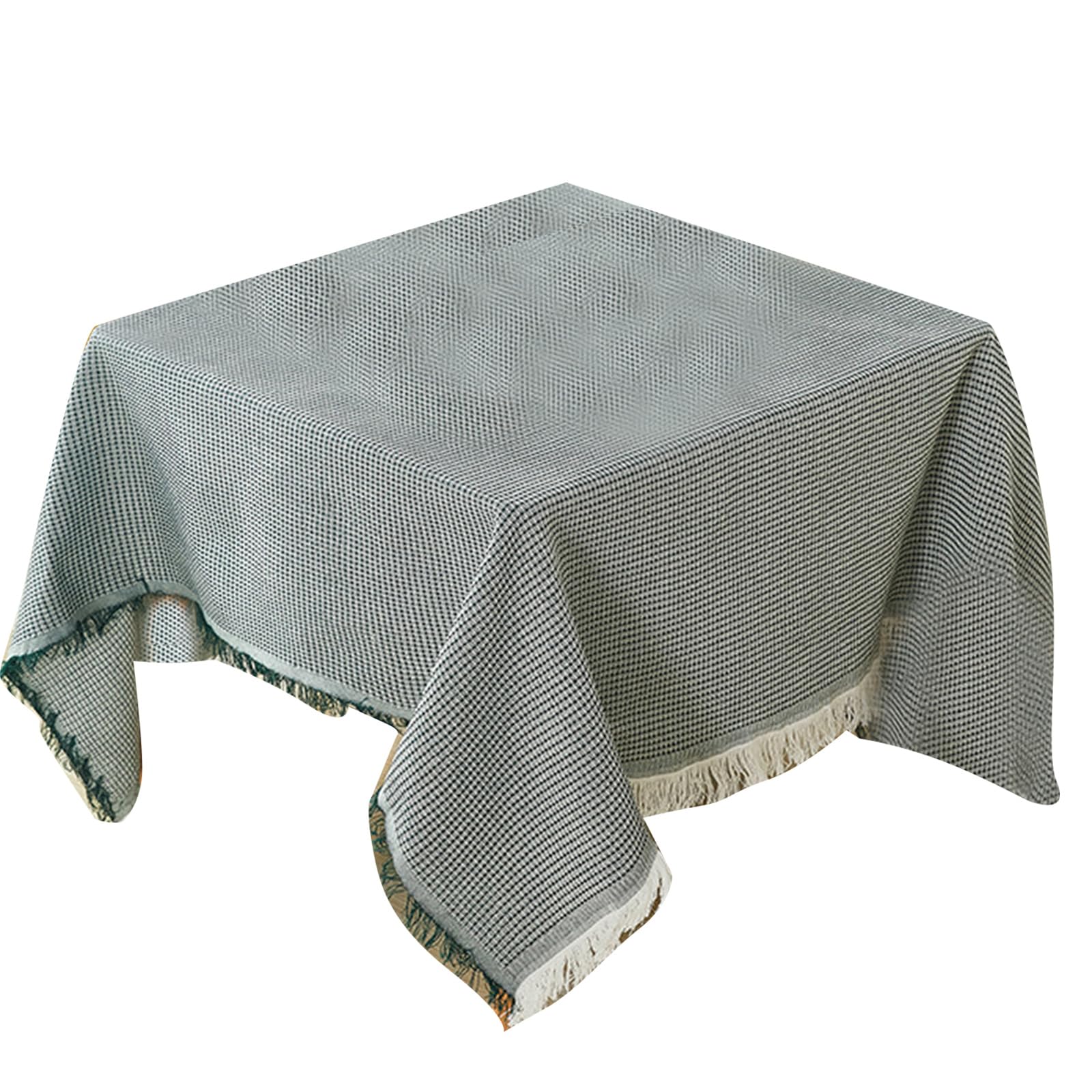 Tsophreniq Rectangle Tablecloth Fade Proof Table Slipcover Cloth for Holiday Gatherings Dining Event Easy Clean Cotton Linen Fabric Washable Tablecloth Gray