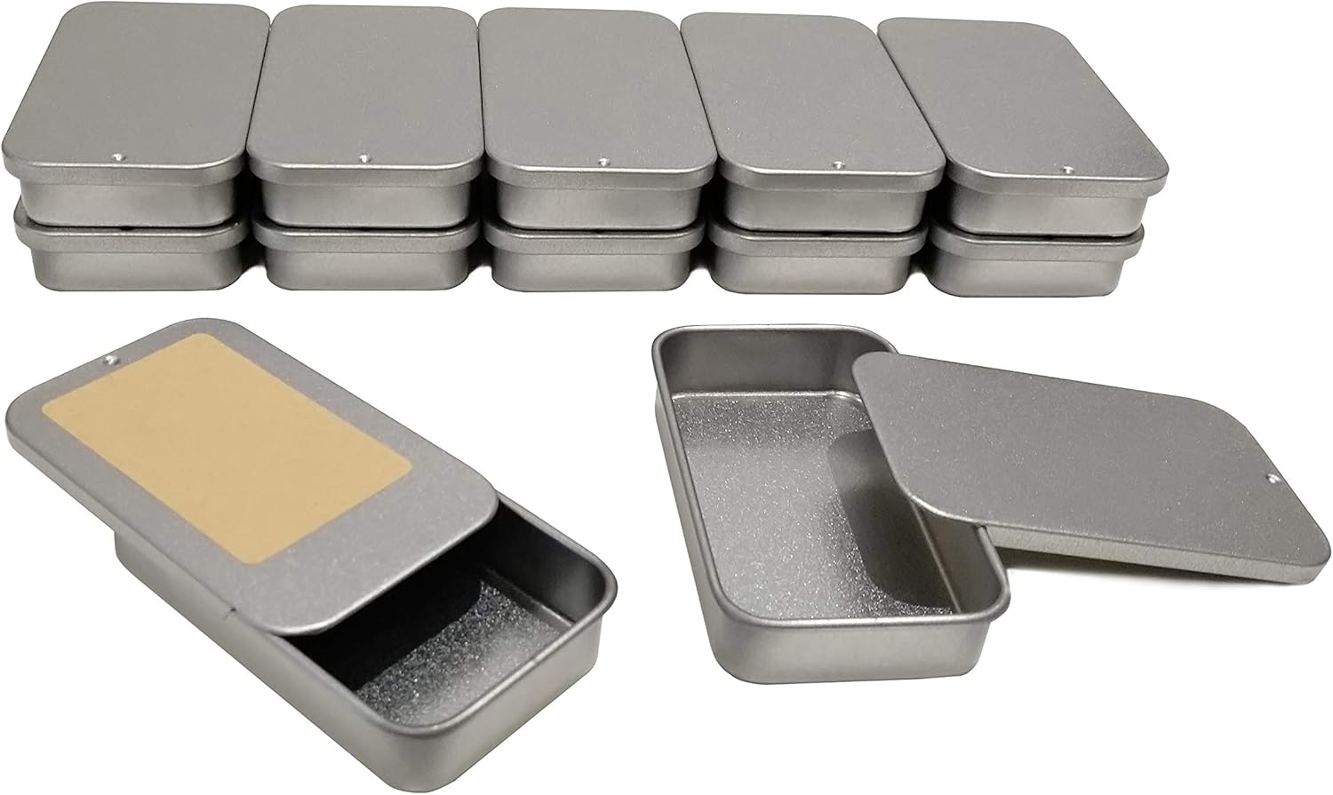 Cubic Ape Slide Top Tin Containers, Mini Metal Boxes for