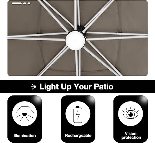 Miniatura 10 de EliteShade Sunumbrella - Sombrilla de patio de 9 pies y 3 niveles, para mercado, exteriores, mesa, no se decolora, con ventilación, color negro