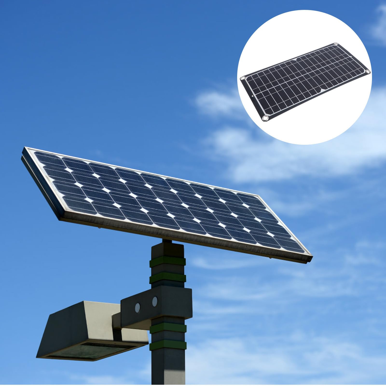 Pannello Solare Monocristallino 50w 18v Controller per Bici