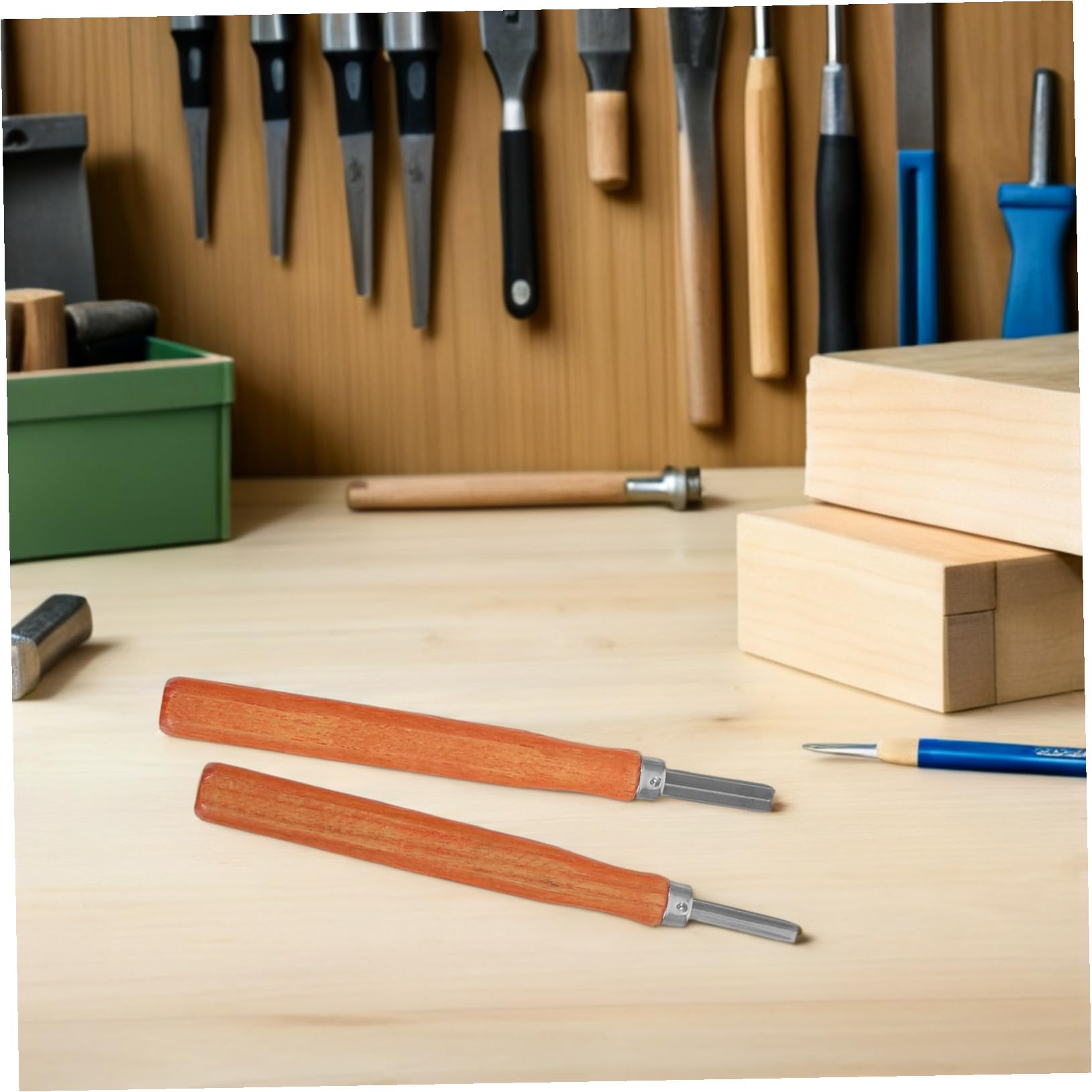 STOBAZA Set 12 Pezzi Coltelli per Intaglio Legno con Manico in Finto Palissandro Scalpelli per Scolpire Argilla e Cera Kit Utensili Manuali per Lavorazione Legno e Modellazione
