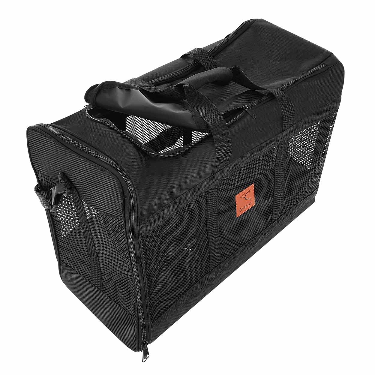 Hundetasche 55x40x23 cm Flugzeug Hundetransporttasche/Hundetragetasche | Leichte Tiertransporttasche für Hund & Katze bis 15 kg | Große Tier Box Tasche für z. B. Eurowings & Lufthansa Flug
