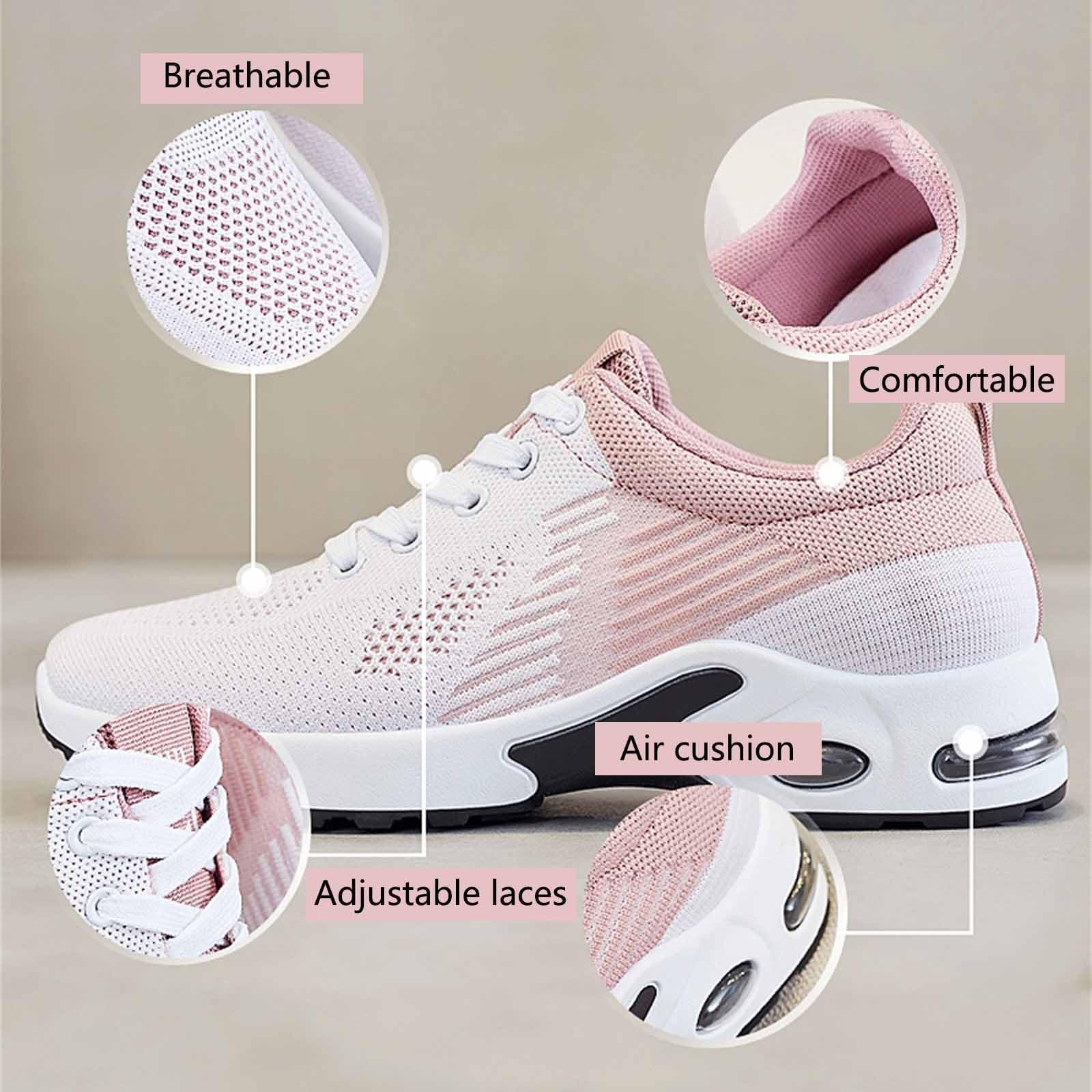 Générique Baskets orthopédiques pour Femmes, Chaussures de Marche avec Soutien de la voûte Plantaire, Chaussures décontractées en Maille Respirante avec Coussin d'air