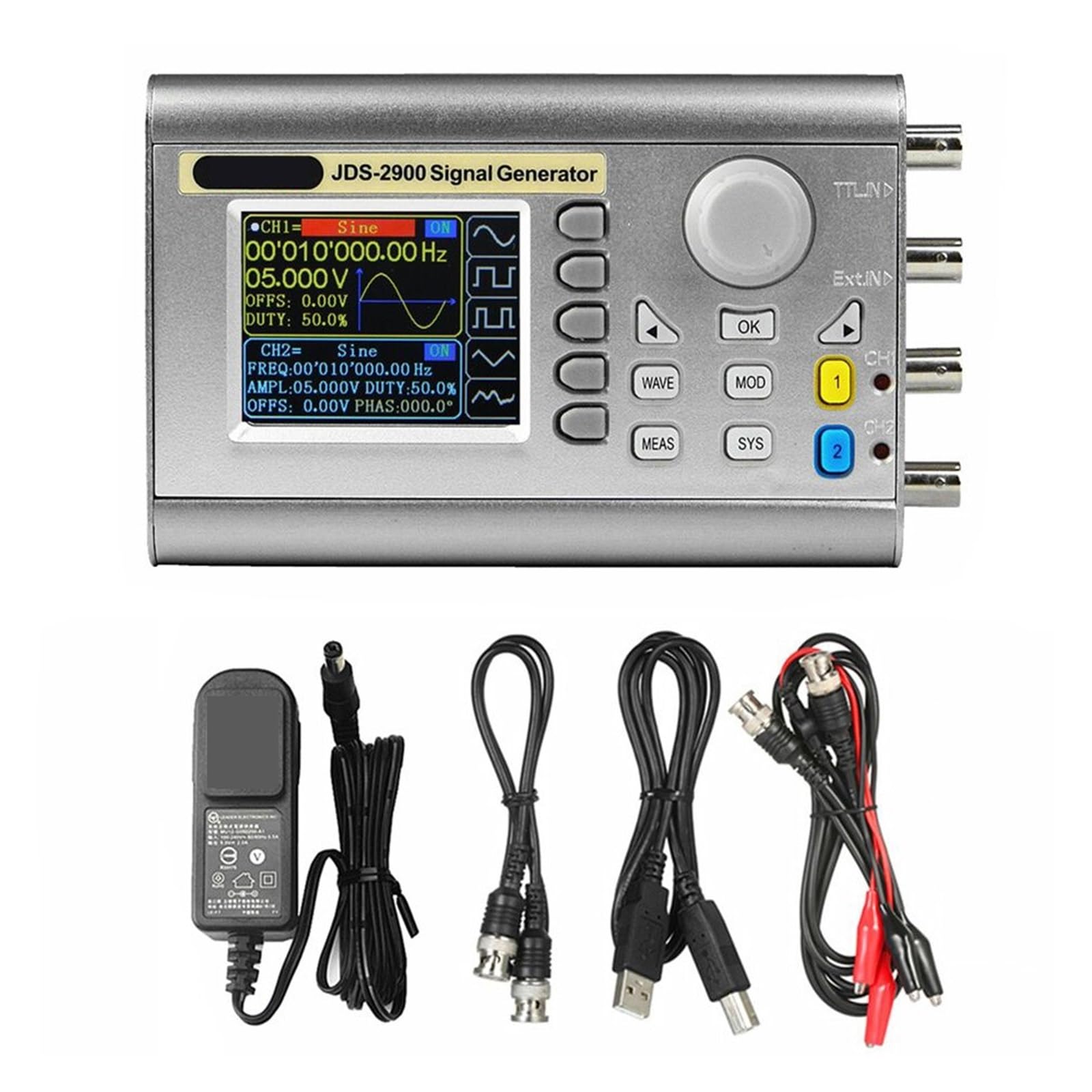 Generatore Di Segnali Di Funzione DDS Serie 15 MHz- 60 MHz JDS2900 Generatore Di Forme D'onda Arbitrarie Con Contatore Di Frequenza A Doppio Canale CNC(JDS2900-40MHz)