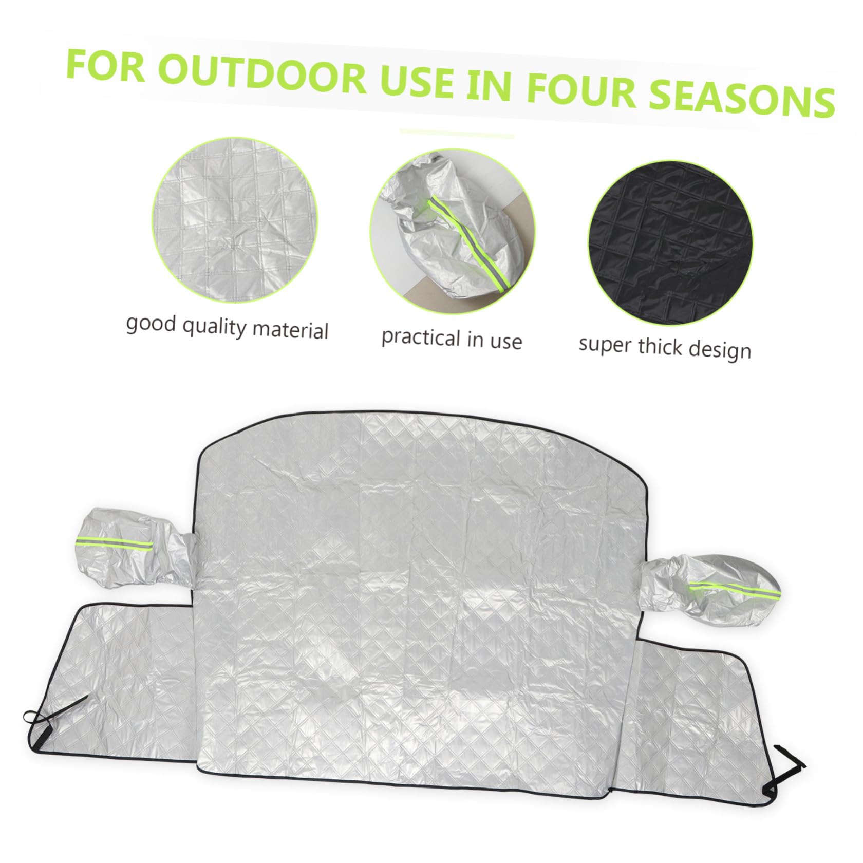 INOOMP Parasole per Auto in Materiale Portatile Protegge da Sole Neve e Ghiaccio per Finestrini Auto e Veicoli