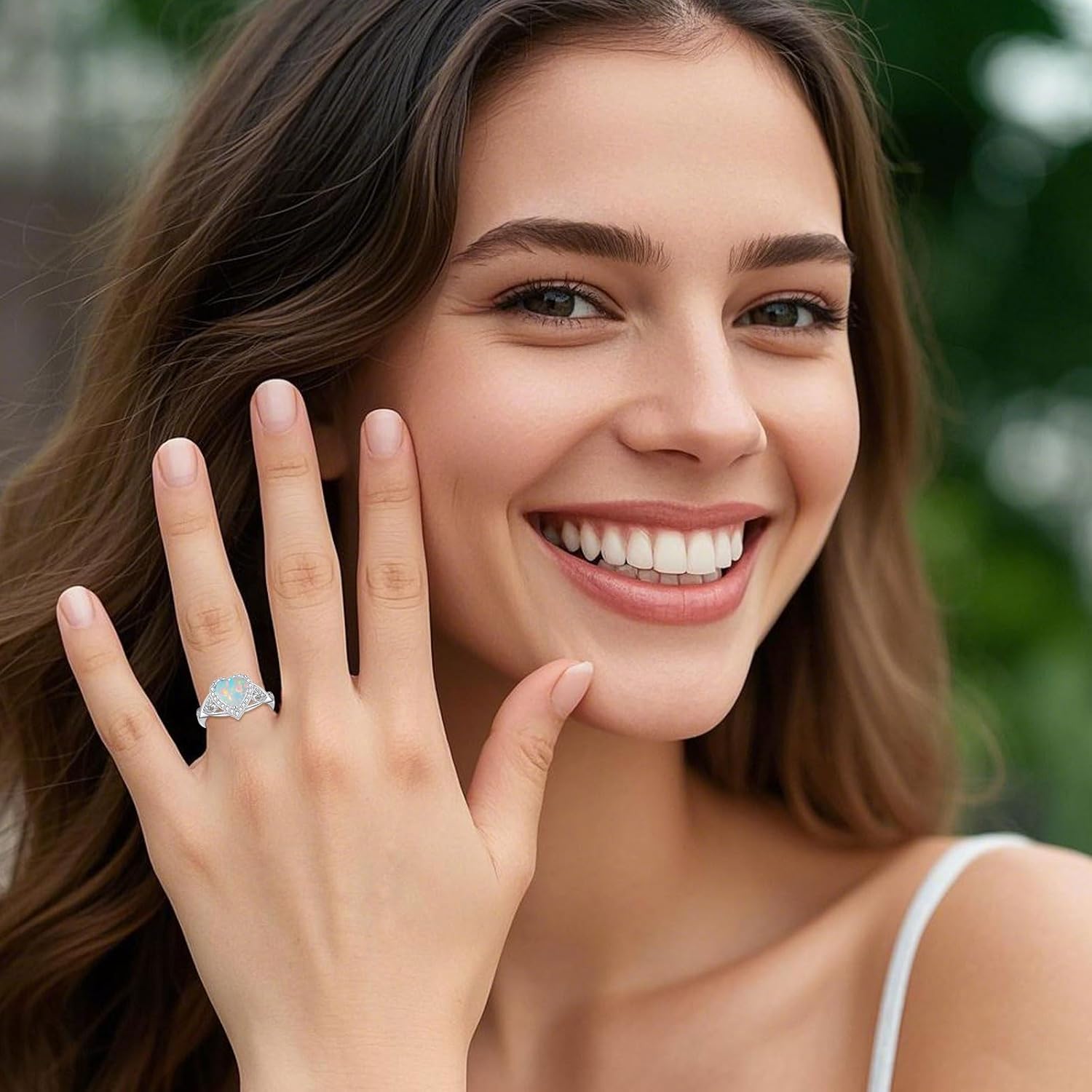 10K 14K 18K Gold Custom 2 Carat Heart Gemstone Vintage Engagement Rings for Women with Moissanites Heart Shaped Birthstone Promise Ring for Her Size 3-15