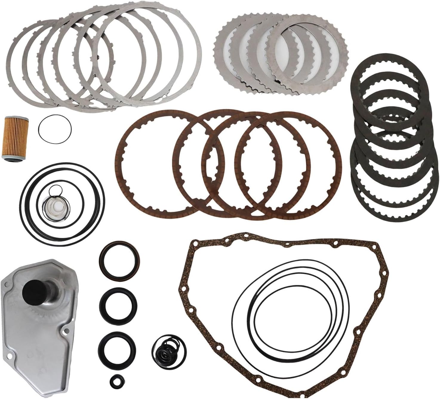 JF015E RE0F11A Transmission Master Rebuild Kit w/Filter Clutch Fits for 11-22 Chevy Spark, 13-14 Mitsubishi Lancer, 82-22 Nissan Sentra/ NV200, 11-14 Suzuki Swift Replace OE JF015E RE0F11A