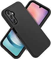Vista 3 de Funda para Samsung Galaxy A24, funda giratoria de cuerpo completo con clip para cinturón de doble capa, soporte con protector de pantalla Negro