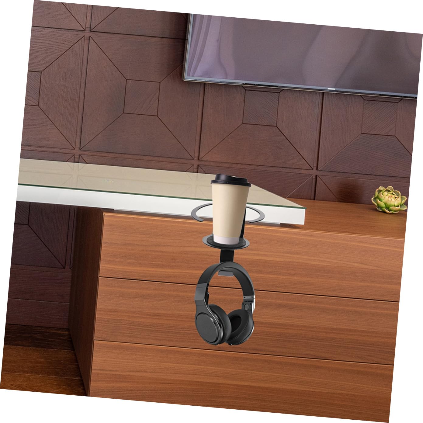 per Cuffie e Porta Design Multifunzionale per Scrivania Tavolo e Installazione Foratura e Versatile