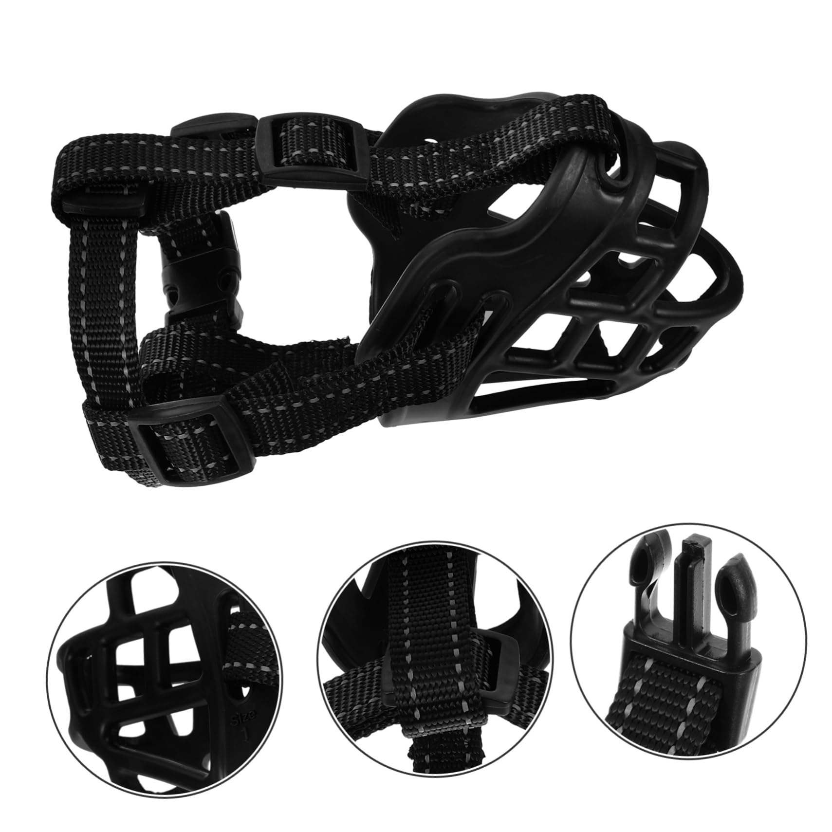 HANABASS Dog Muzzle for Small Dogs Adjustable Breathable Basket Muzzle Comfortable Mouth Cover for Biting and Barking for Training and Vet Visits