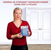Vista 3 de Tope de Puerta - Topes de Goma de Tamaño Pequeño - Topes de Puerta Transparentes para Pared - Protector de Pared Tope de Puerta de Goma Transparente