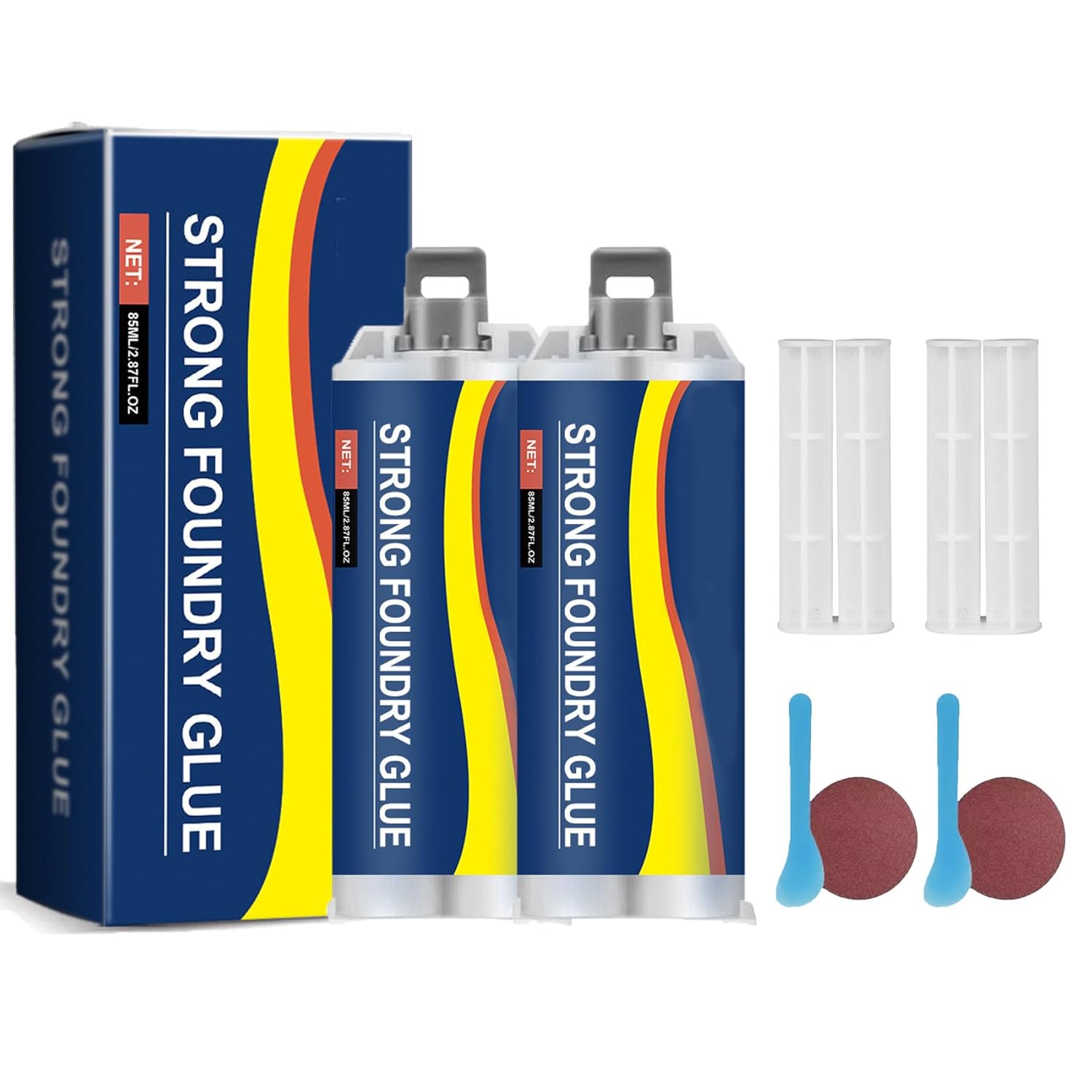 Strong Foundry Glue, Metal Foundry Glue Set, Enhanced Casting Glue, for Metal Defects and Repairs, Fast Curing Waterproof Welding (3pcs)