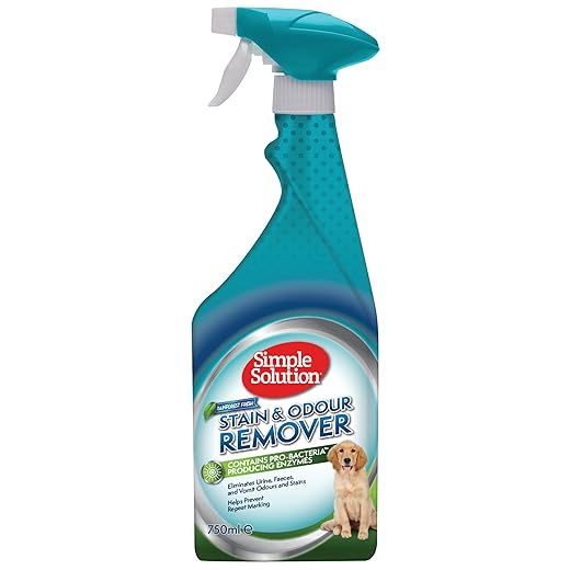 Simple Solution Pet Stain and Odour Remover | Enzymatic Cleaner with Pro-Bacteria Cleaning Power |Rainforest Fresh 750ml