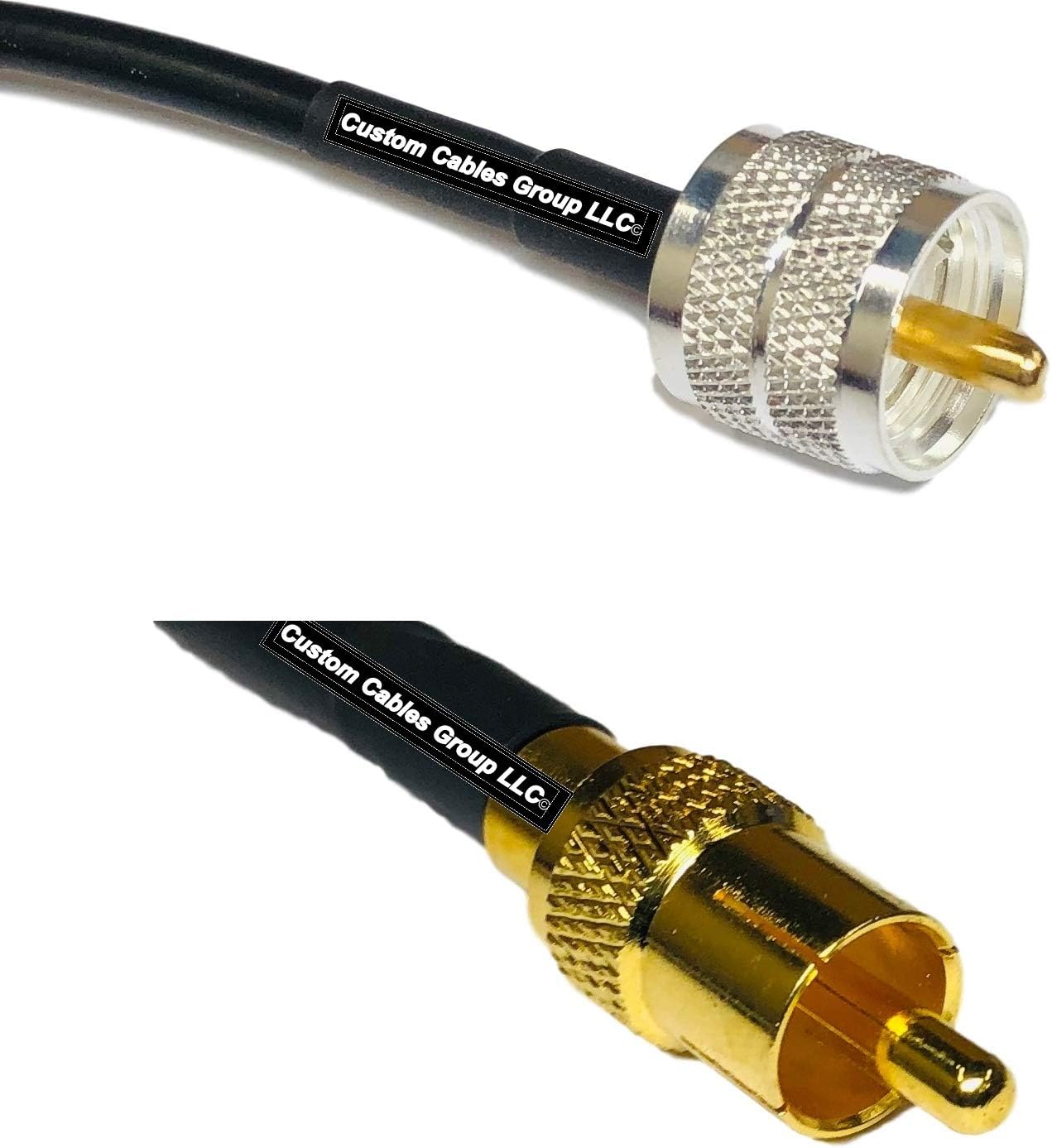 6 feet RG58 PL259 UHF Male to RCA Male RF Pigtail Coaxial Cable