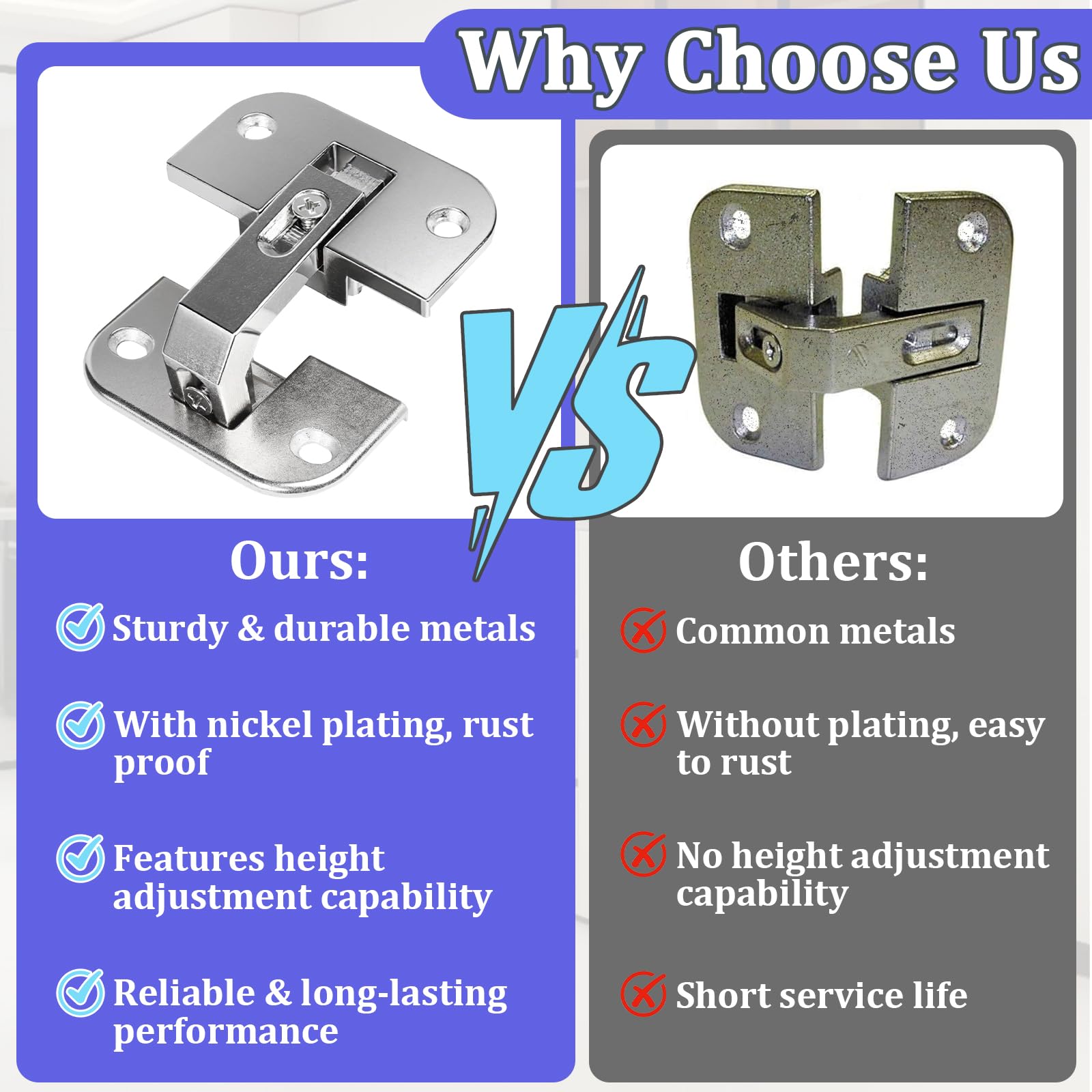 Adjustable Cabinet Hinges - Kamrexi Pie Cut -6