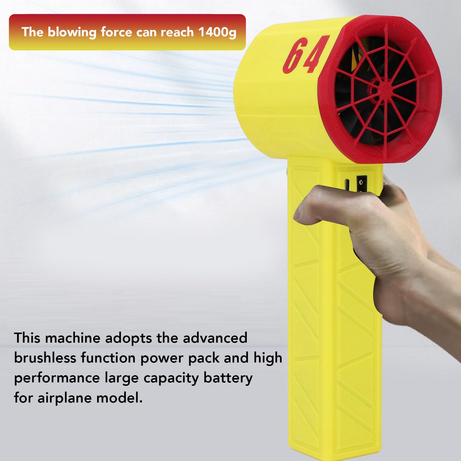 Naroote Soplador de Aire Comprimido, Soplador de Aire Eléctrico con Motor sin Escobillas, Control Inteligente de Temperatura, Ajustes de Velocidad Regulables, para Hogar y Oficina (Enchufe de la UE)