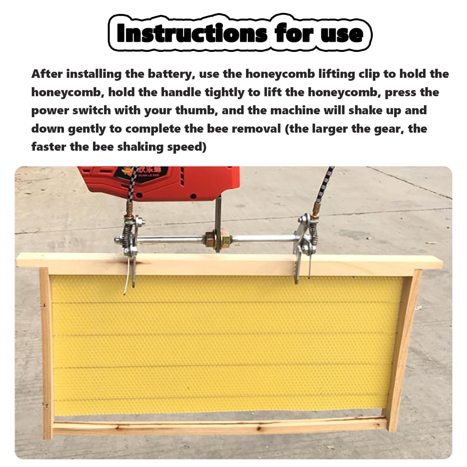 Removedor de Abejas eléctrico, agitador de Abejas portátil de Mano, máquina agitadora de Miel inalámbrica, Herramienta de Apicultura con Caja de Almacenamiento y 2 baterías de Litio,Red