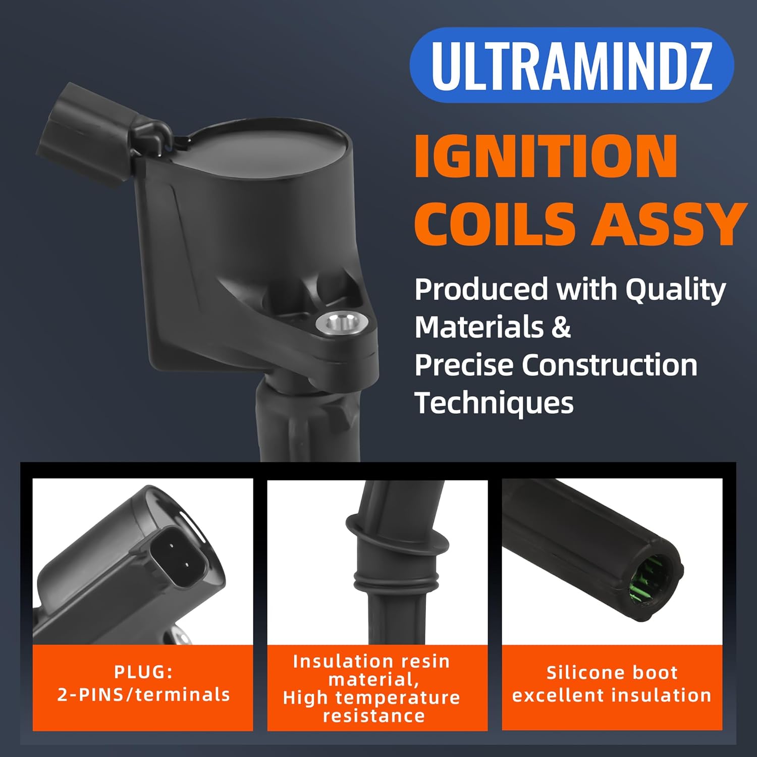 Ignition Coil Pack DG508 & Spark Plug for Ford 5.4 F150 98-03 Expedition 98-04 F250 F350 E150 97-08 E250 97-04 E350 98-03 E450 00-16 Excursion 00-05 for Lincoln Navigator 98-00 for VPG MV-1 4.6L 11-12