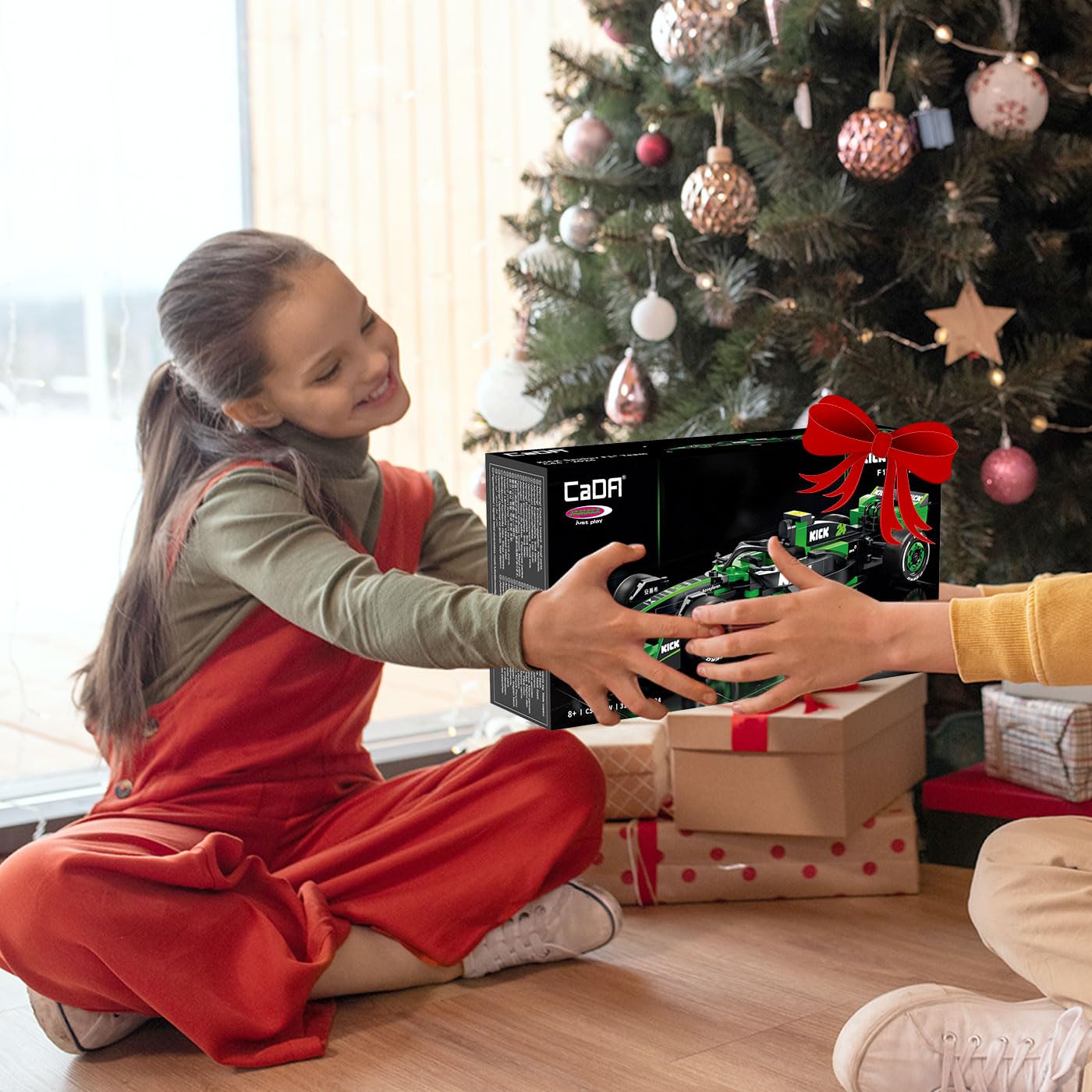 JAMARA 402861 Cada Kick Sauber F1 Team C44-2024 Bricks 1:24, Coche de Juguete, Coche Deportivo para niños a Partir de 8 años, Kit de Ladrillos de sujeción, Idea de Regalo para niños, Fiel a