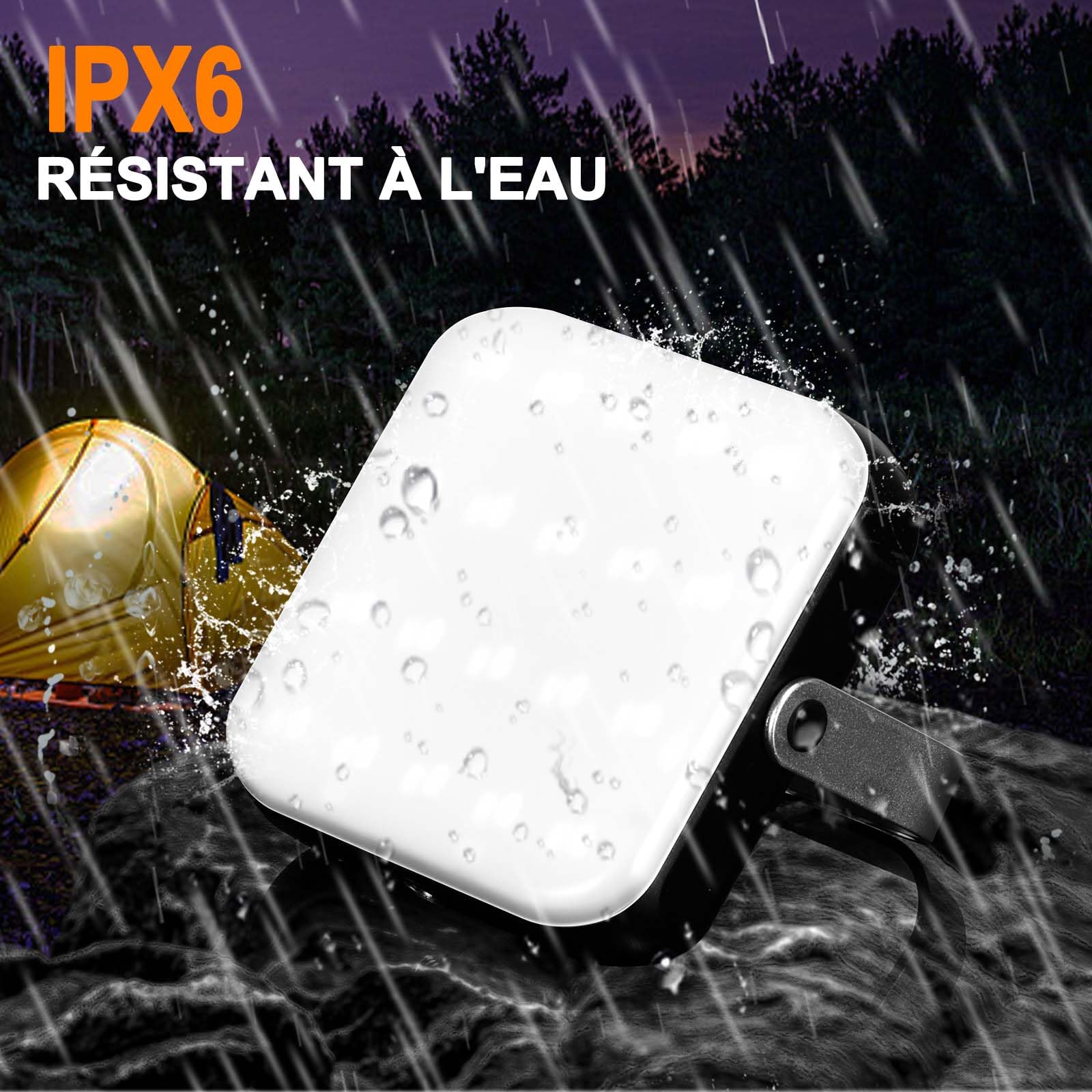 Lampe De Camping LED Rechargeable 12000mAh – 1000lm, 5 Modes, USB-C, IPX6, Suspendable, Pour Rando Et Urgence