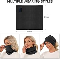 Vista 2 de TICONN Polaina para el cuello, bufanda, transpirable, resistente al sol y al viento, para esquí, pesca, senderismo, ciclismo