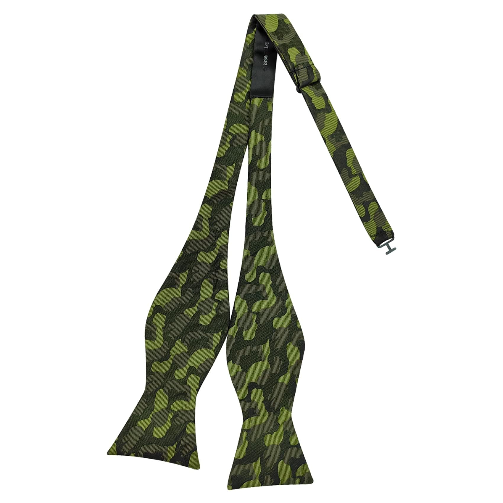 Mens Bow Tie Pocket Square Set, Men Bowtie with Handkerchief For Formal Tuxedo & Wedding Party & Homecoming M-S-S3B (Green Camouflage)