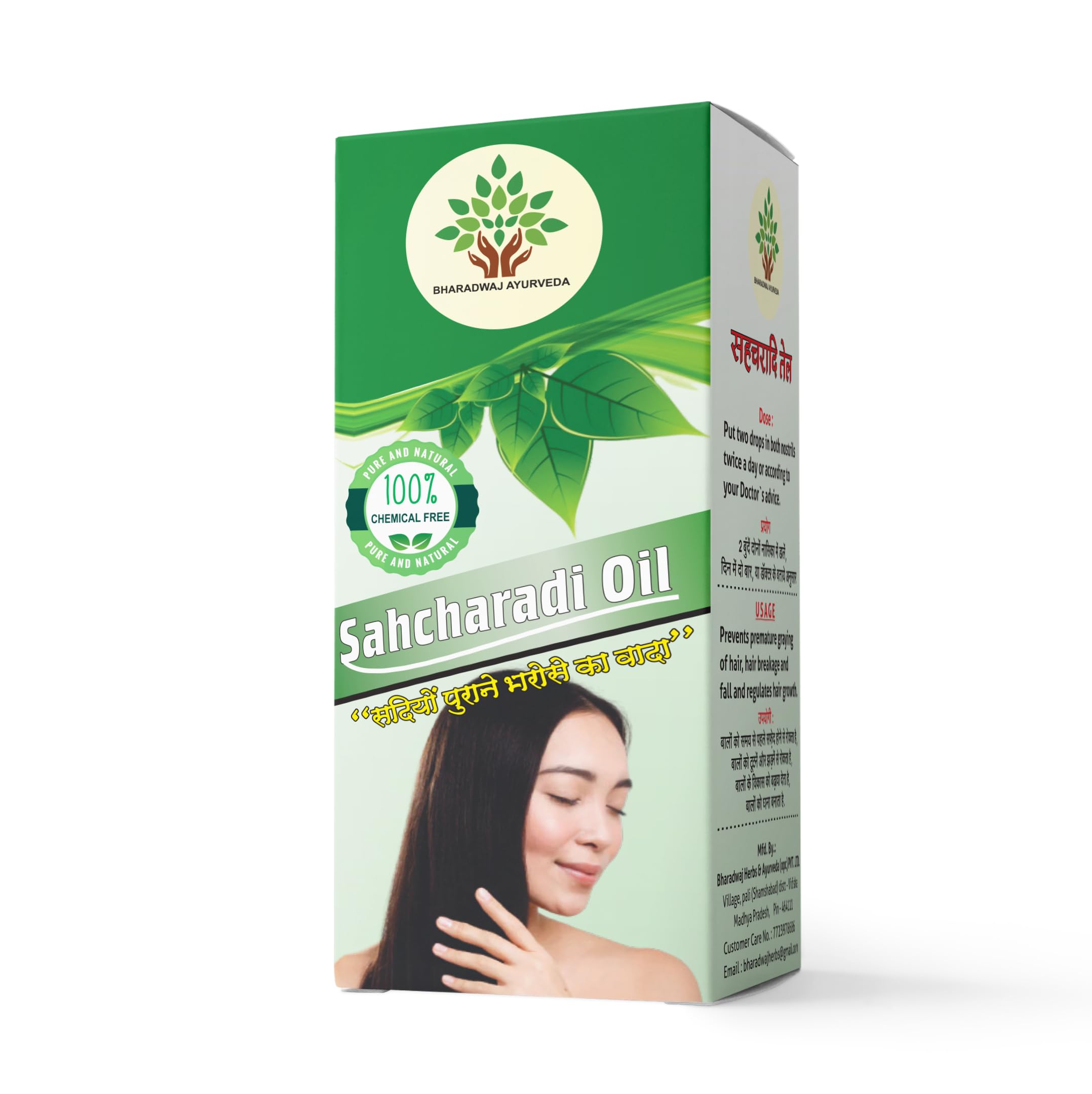 Bharadwaj Ayurveda Sacharadi Nasya Oil for premature hair whitening 20ml Pack of -1-image-11