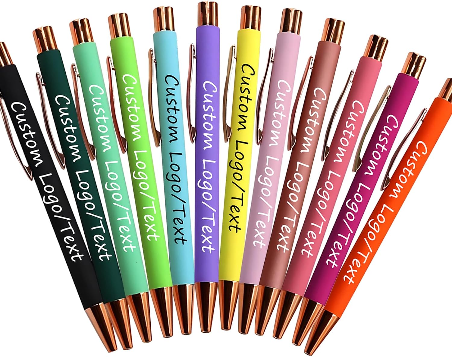 Custom Ballpoint Pens Personalized with Name - Bulk Engraved Pens for Wedding, Office, Events - Smooth Writing Personalized Pen Gift Set (Pink,100)