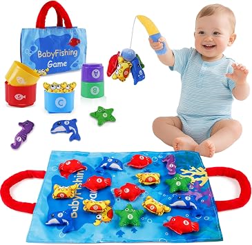 Baby Toys for 1 2 Year Old, Montessori Fish Toys for 1 2 3 Year Old Kids