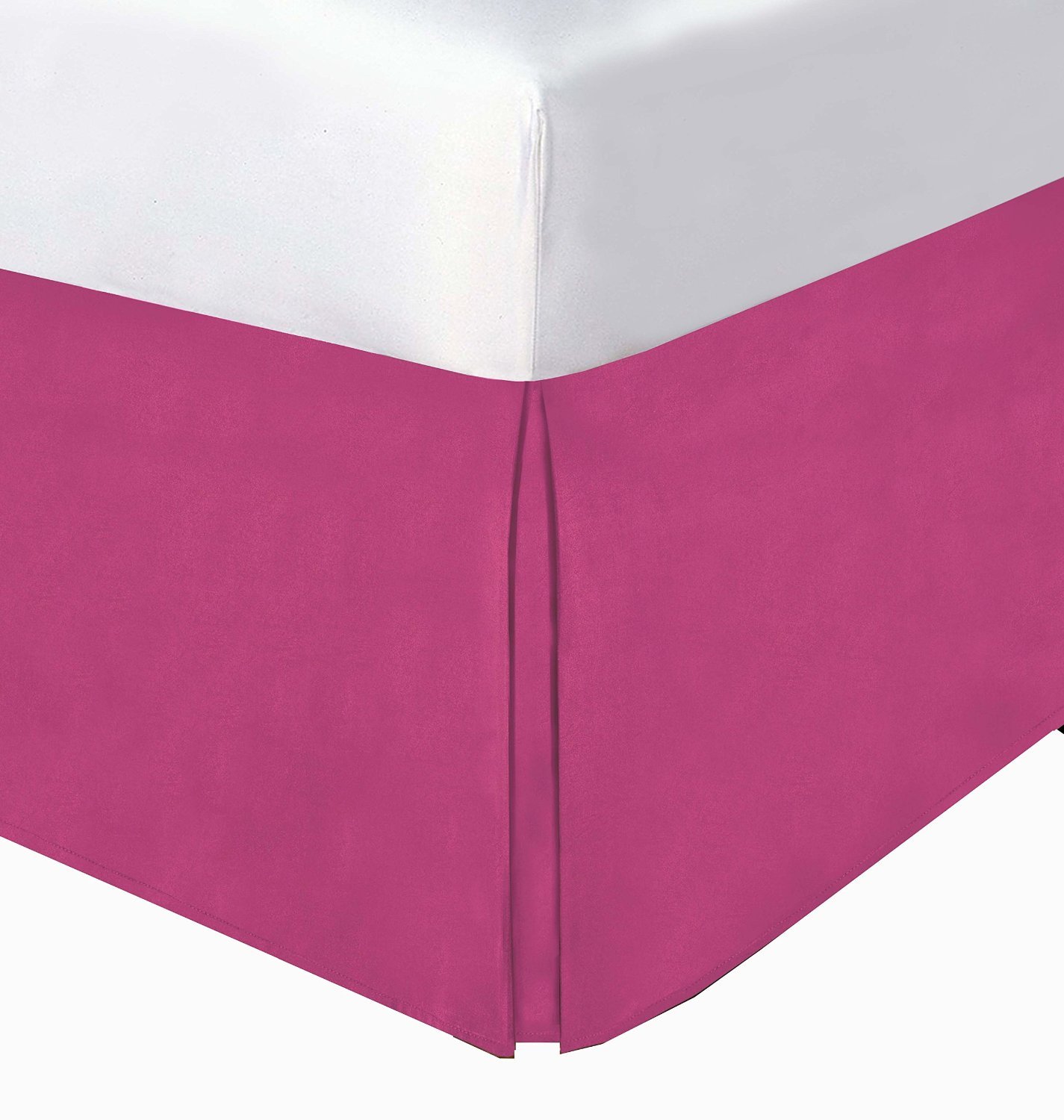 Buy Crescent Pink Twin Pleated Bed Skirt Easy Care, Quadruple Pleated