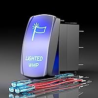 Vista 11 de Interruptor basculante de luces de conducción, interruptor de palanca grabado con láser, interruptor de encendido/apagado, SPST 5 pines, 12 V, 24 V