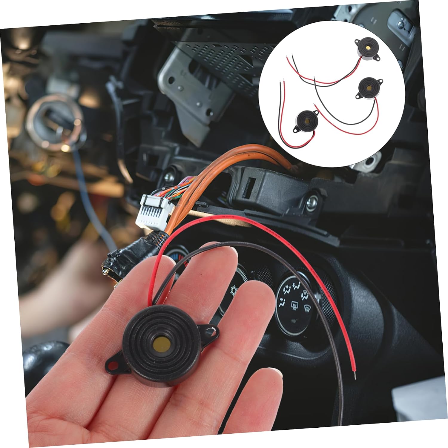 3pcs Active Piezo Continuous Tone Speaker Low Voltage Low Power Consumption High Voice Pressure for Household Use for Alarms and Notifications