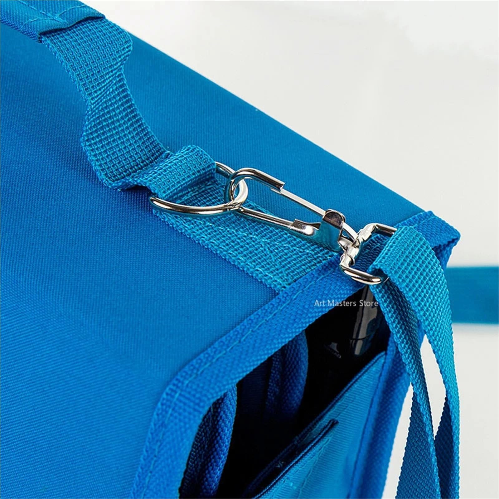 Aufbewahrungsbox für Markierungsstifte Marker Skizze Stift Tasche Tragbare Student Outdoor 80 Löcher Organizer Leinwand Handgemachte Zeichnung Große Kapazität Pinsel Tasche für Büro(Blue)