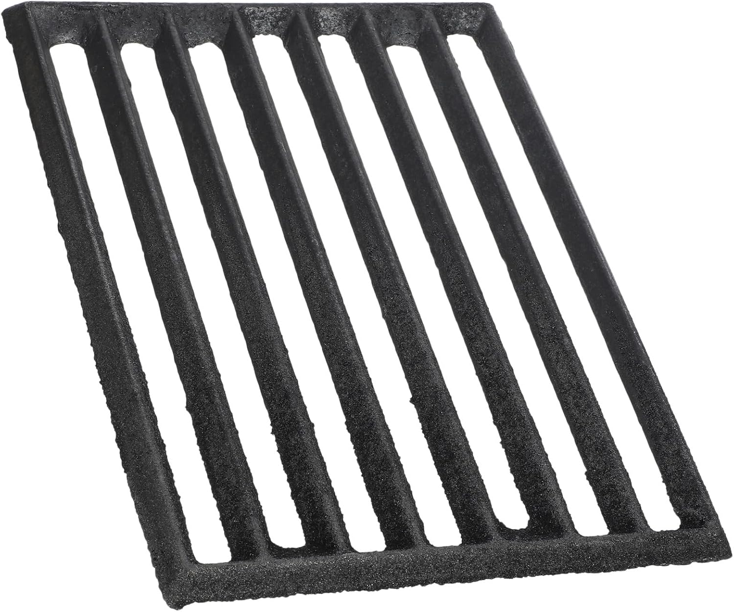 PATKAW Cast Iron Wood Fireplace Stove Grate 21.5x16cm Thickened 0.9cm Metal Burning Stove Channel Grate High Temperature Resistant for Indoor Fireplaces and Outdoor Fire Pits