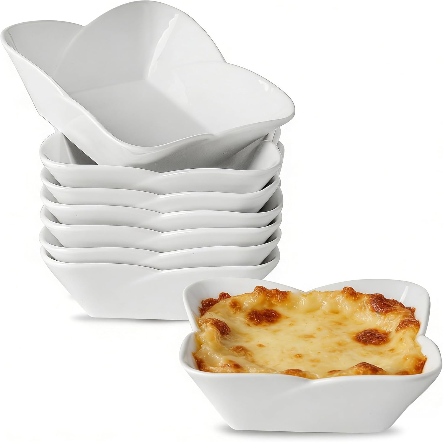 Neaylfe Ceramic Pie Pans for Baking 6 Inches, Set of 10 small Deep Pie Dish, Mini Pie Plates Tart Pans, Individual Pot Pie Plates, Small Quiche Baking Dish Pan for Dinner, Cheesecake, Creme Brulee
