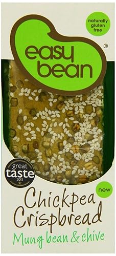 Easy Bean Chickpea Crispbread  Mung Bean & Chive 3.88 oz (Paquete de 3)