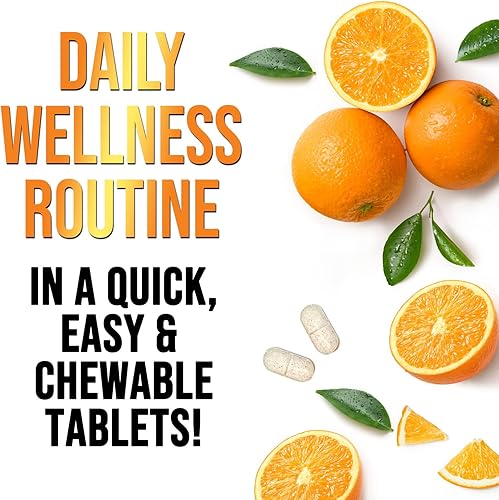 Miniatura 7 de Suplemento masticable de vitamina C de 1000 mg  Suplemento dietético de vitamina C extra fuerte con Rose HIPS, apoyo antioxidante Nature's VitaminC,