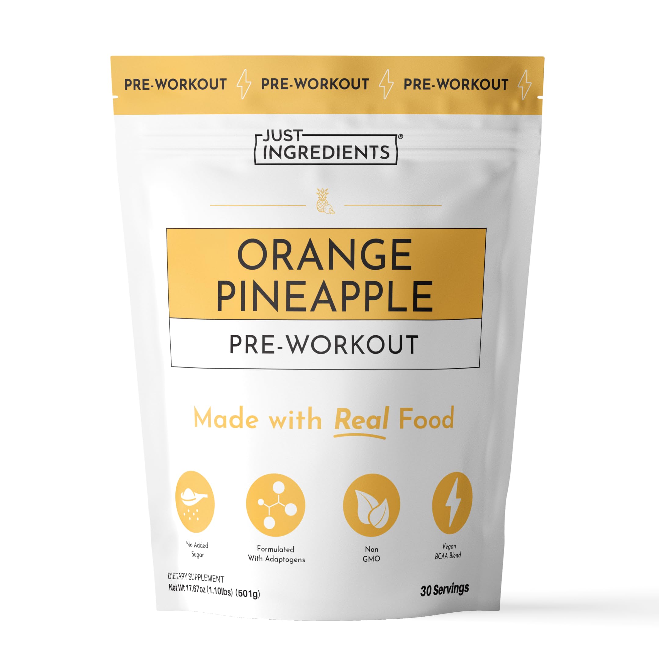JUST INGREDIENTS Pre-Workout Tropical Paradise - Natural - 30 Servings — Amazon image 9